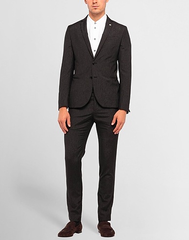 MANUEL RITZ Suits Black 75% Polyester, 25% Viscose