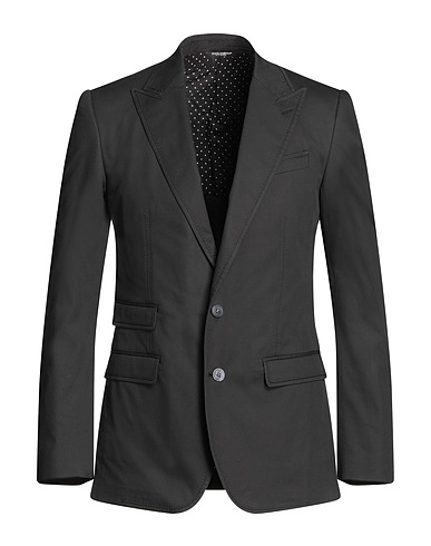 DOLCE&GABBANA Blazers Schwarz 88% Baumwolle, 10% Seide, 2% Elastan
