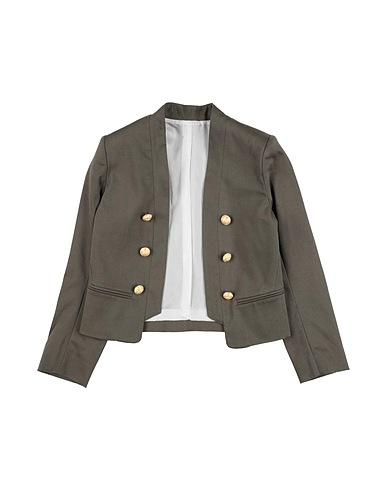 BALMAIN Blazer Military green 97% Cotton, 3% Elastane