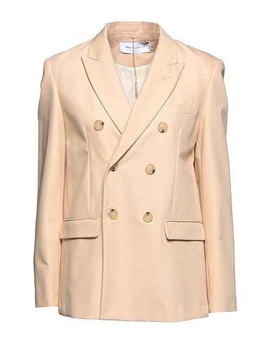 SIMONA CORSELLINI Blazer Beige 72% Polyester, 23% Viscose, 5% Elastane