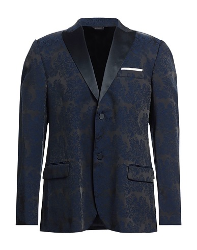 GREY DANIELE ALESSANDRINI Blazer Midnight blue 55% Viscose, 45% Polyester, Cotton, Elastane
