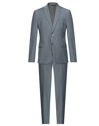BRIAN DALES Suits Grey 68% Wool, 28% Polyester, 4% Elastane