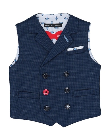 DANIELE ALESSANDRINI Suit vest Midnight blue 83% Polyester, 15% Viscose, 2% Elastane