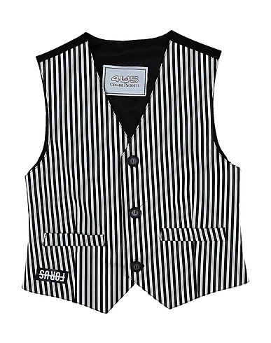 PACIOTTI Gilet Bianco 68% Cotone, 30% Poliestere, 2% Elastan