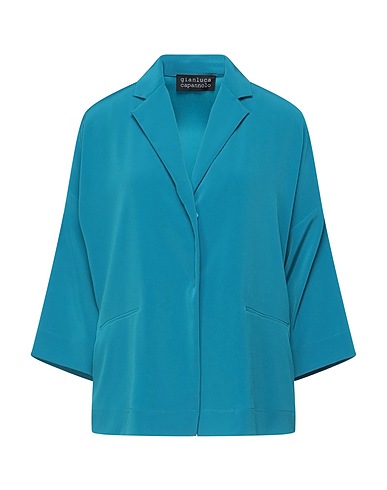 GIANLUCA CAPANNOLO Blazer Turquoise 82% Triacetate, 18% Polyester
