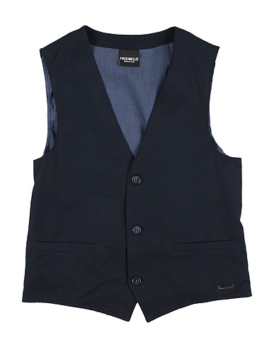 FRED MELLO Suit vest Midnight blue 62% Cotton, 38% Polyamide