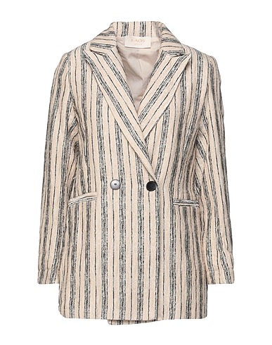 KAOS JEANS Blazer Beige 56% Cotton, 30% Polyester, 9% Acetate, 5% Other Fibres