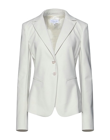 PATRIZIA PEPE Blazer Light grey 48% Cotton, 45% Polyamide, 7% Elastane