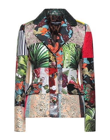 DOLCE&GABBANA Blazer Pink 53% Synthetic fibers, 30% Cotton, 11% Viscose, 5% Metallic Polyester, 1% Elastane