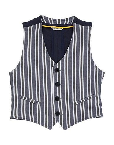 MANUEL RITZ Waistcoat Midnight blue 95% Cotton, 5% Elastic fibres