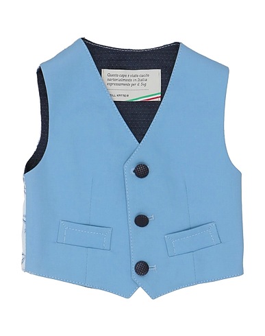 NEILL KATTER Panciotto Azzurro 97% Cotone, 3% Elastan