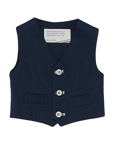 NEILL KATTER Suit vest Midnight blue 97% Cotton, 3% Elastane