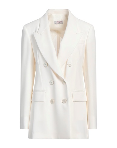 ALBERTO BIANI Blazer Off white 70% Triacetate, 30% Polyester