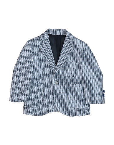 NEILL KATTER Blazer Slate blue 97% Cotton, 3% Elastane