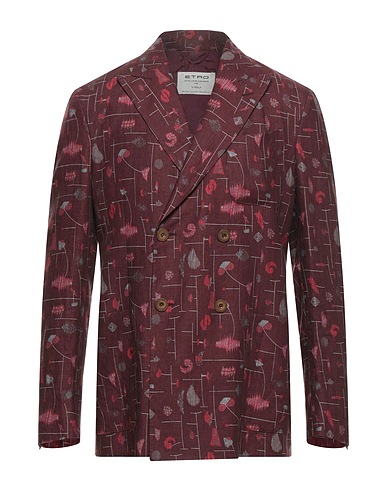ETRO Blazer Burgundy 100% Linen