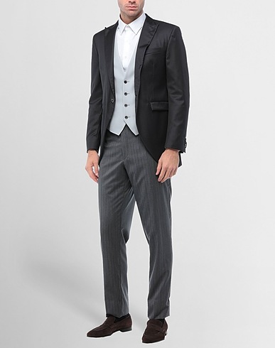 CC COLLECTION CORNELIANI Suits Black 100% Virgin Wool