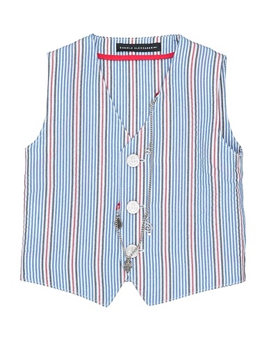 DANIELE ALESSANDRINI Waistcoat Blue 38% Cotton, 34% Polyester, 28% Polyamide