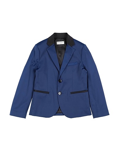 PAOLO PECORA Blazer Blue 51% Polyester, 46% Cotton, 3% Elastane