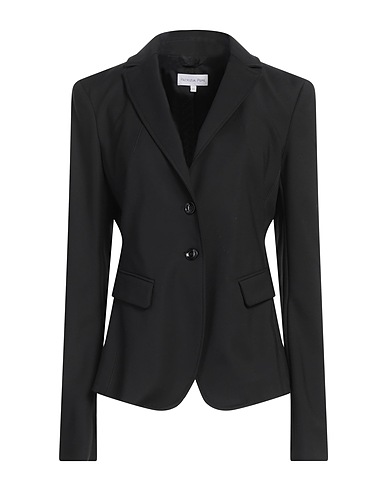 PATRIZIA PEPE Blazer Black 48% Cotton, 45% Polyamide, 7% Elastane