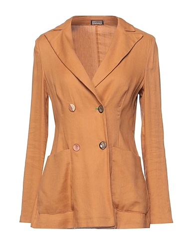 MALÌPARMI Blazer Camel 52% Linen, 45% Viscose, 3% Elastane