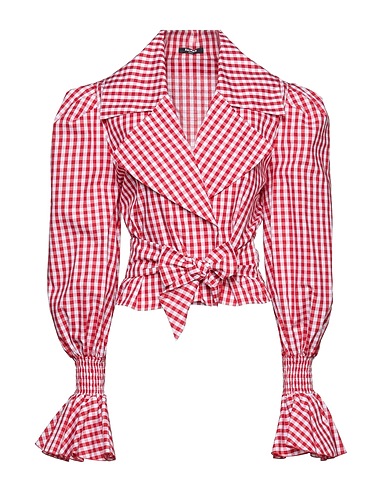 BALMAIN Blazer Red 100% Cotton, Polyamide