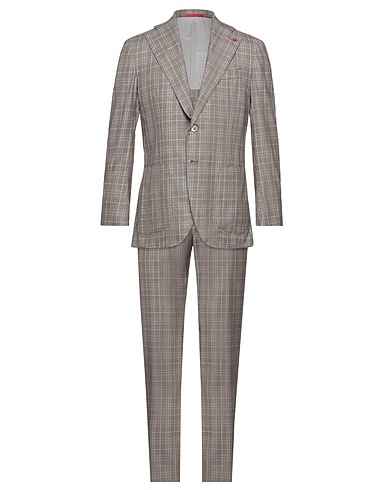 ISAIA Suits Taupe 100% Wool