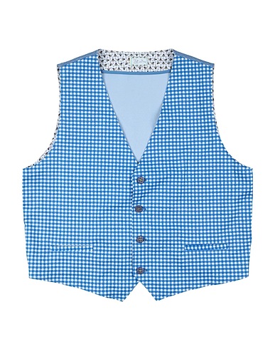JOHN TWIG Panciotto Azzurro 97% Cotone, 3% Elastan, Poliestere, Acrilico, Altre Fibre