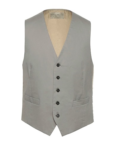 CONTRADA ILLUMINATI Waistcoat Khaki 98% Cotton, 2% Elastane