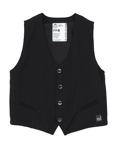 PAOLO PECORA Anzugweste Schwarz 69% Polyester, 29% Viskose, 2% Elastan