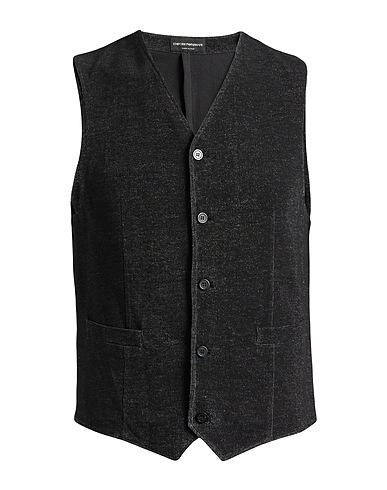 EMPORIO ARMANI Suit vest Black 100% Cotton