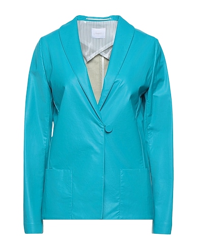 MERCI ITALIA Blazer Turquoise 60% Polyurethane, 40% Polyester