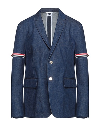 THOM BROWNE Blazer Blue 100% Cotton, Polyester