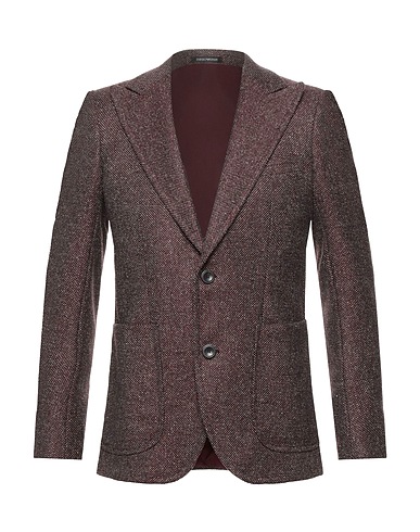 EMPORIO ARMANI Blazer Red 75% Virgin Wool, 24% Silk, 1% Elastane