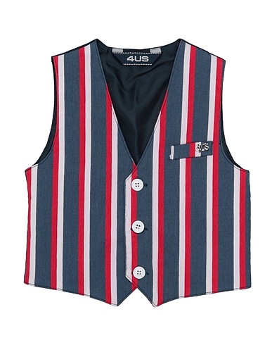 PACIOTTI 4US Waistcoat Slate blue 50% Polyester, 48% Cotton, 2% Elastane