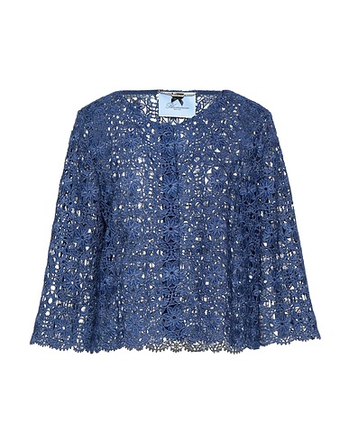 BLUMARINE テーラードジャケット ブルー コットン 50% / ポリエステル 50%
