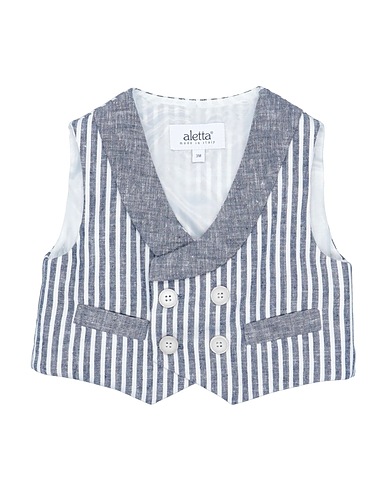 ALETTA Waistcoat Blue 55% Viscose, 45% Linen