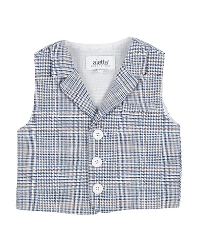 ALETTA Suit vest Pastel blue 97% Cotton, 3% Elastane