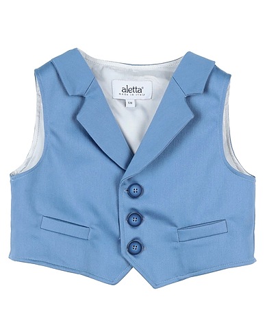 ALETTA Suit vest Slate blue 62% Cotton, 35% Polyester, 3% Elastane
