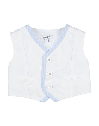 ALETTA Suit vest White 100% Cotton