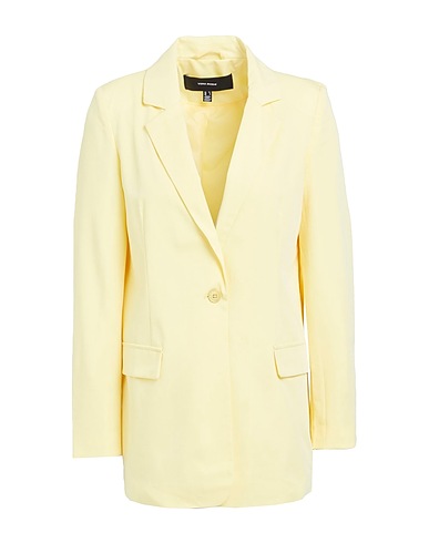 VERO MODA Blazer Pastel yellow 78% Polyester, 18% Viscose, 4% Elastane