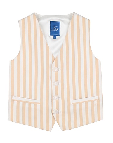 FAY Waistcoat Khaki 75% Cotton, 25% Linen
