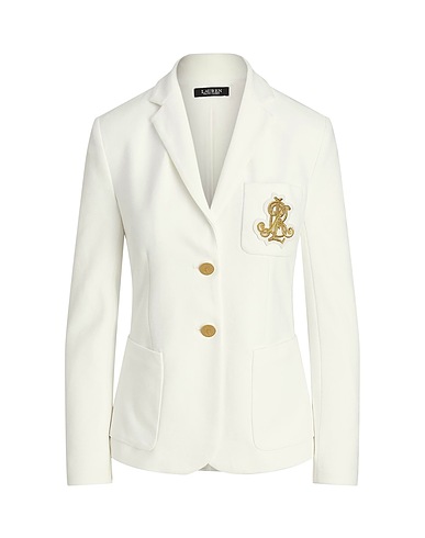 LAUREN RALPH LAUREN Giacca PATCH JACQUARD BLAZER
 Bianco 98% Cotone, 2% Elastan