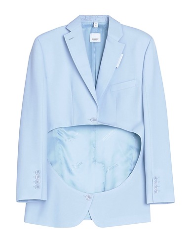 BURBERRY Blazer Sky blue 100% Virgin Wool