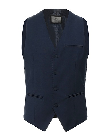 MULISH Waistcoat Midnight blue 54% Polyester, 44% Wool, 2% Elastane