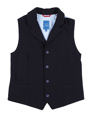 FAY Waistcoat Midnight blue 45% Polyester, 35% Cotton, 20% Polyamide