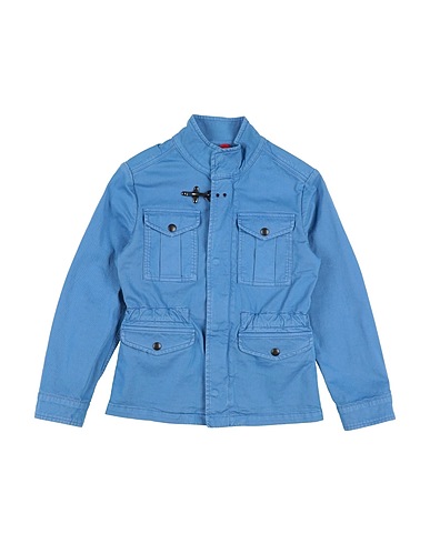 FAY Giubbotto Azzurro 98% Cotone, 2% Elastan
