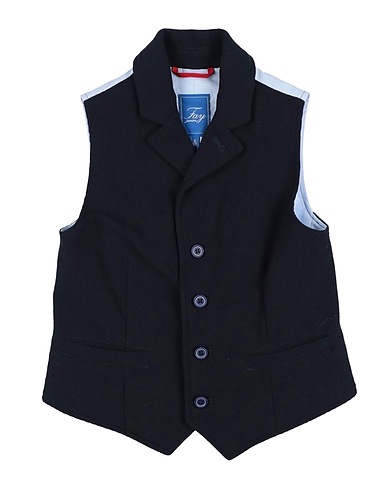 FAY Waistcoat Midnight blue 45% Polyester, 35% Cotton, 20% Polyamide