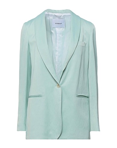 DONDUP Blazer Light green 76% Viscose, 24% Linen