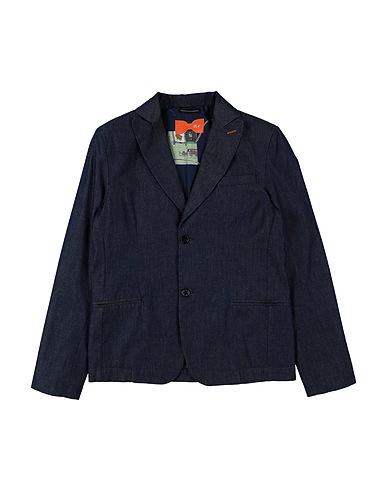 DANIELE ALESSANDRINI Blazer Midnight blue 67% Cotton, 30% Polyester, 3% Elastane