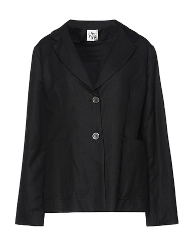 ATTIC AND BARN Blazer Black 56% Linen, 44% Cotton